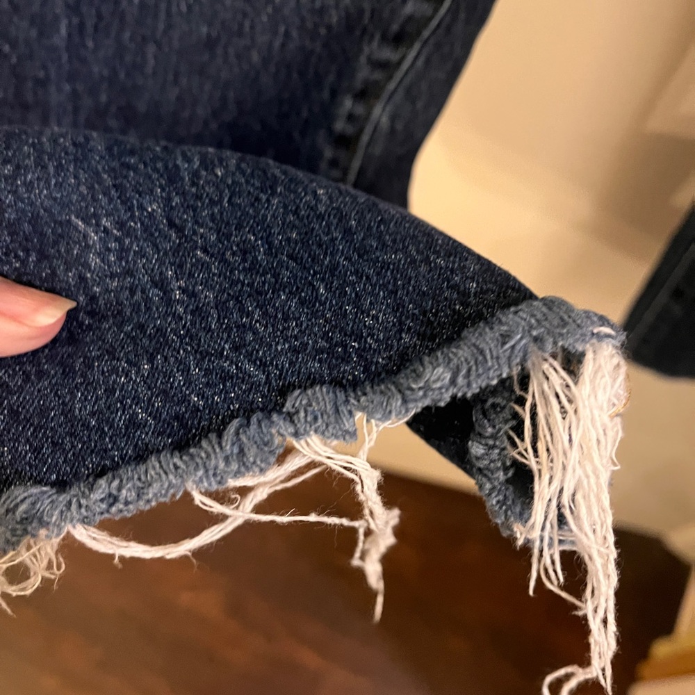 High Waisted Button Fly OG Straight Ankle Jeans - Picture 2 of 5